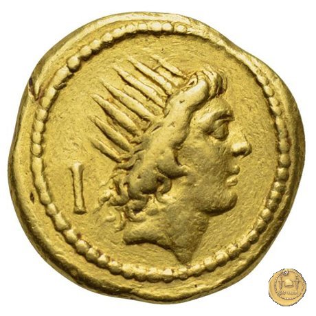 494/20 - aureo P. Clodius M.f. 42 BC (Roma)