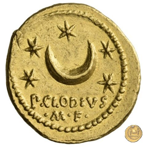 494/20 - aureo P. Clodius M.f. 42 BC (Roma)