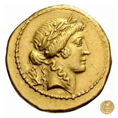 494/22 - aureo P. Clodius M.f. 42 BC (Roma)