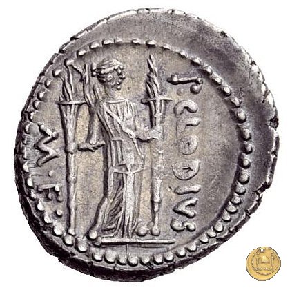 494/23 - denario P. Clodius M.f. 42 BC (Roma)