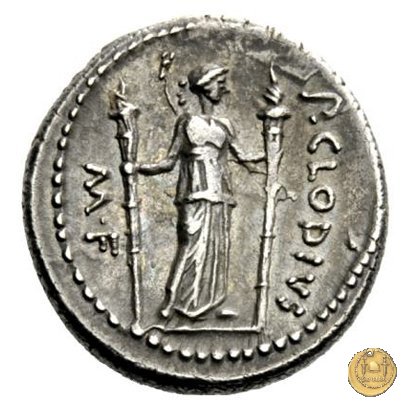 494/23 - denario P. Clodius M.f. 42 BC (Roma)