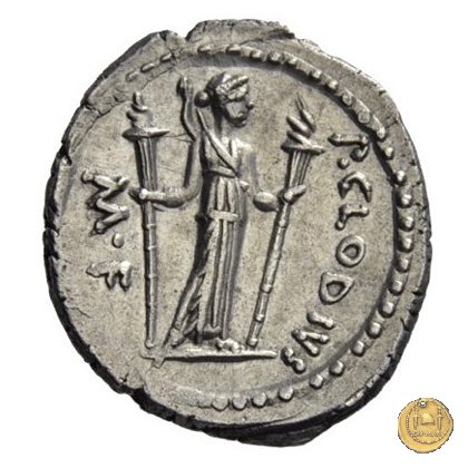 494/23 - denario P. Clodius M.f. 42 BC (Roma)