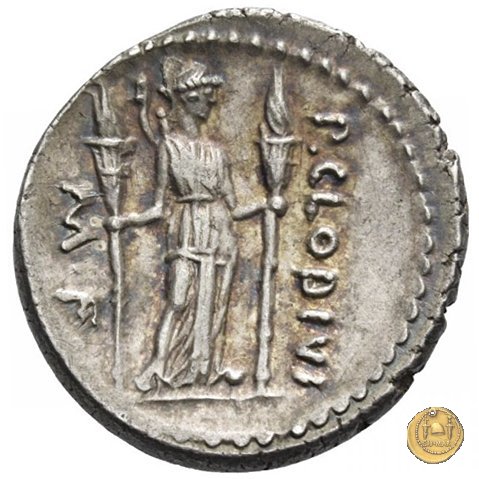 494/23 - denario P. Clodius M.f. 42 BC (Roma)