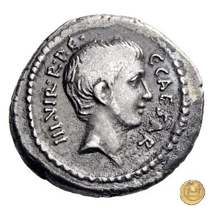 494/25 - denario C. Iulius Caesar Octavianus / L. Livineius Regulus 42 BC (Roma)