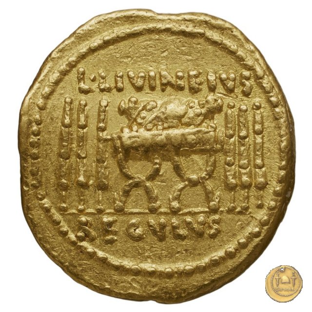 494/26 - aureo L. Livineius Regulus 42 BC (Roma)