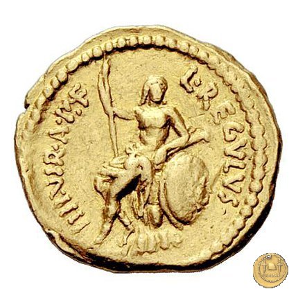 494/2 - aureo M. Antonius / L. Livineius Regulus 42 BC (Roma)