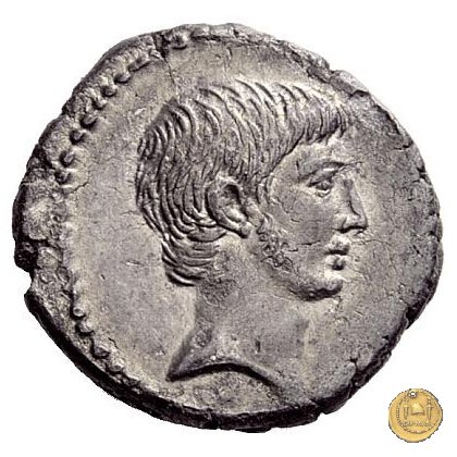 494/33 - denario C. Iulius Caesar Octavianus / C. Vibius Varus 42 BC (Roma)