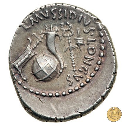 494/39 - denario L. Mussidius T.f. Longus 42 BC (Roma)