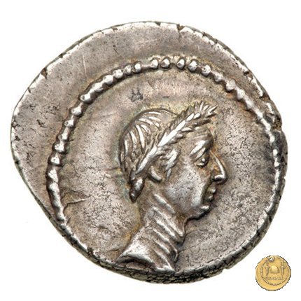 494/39 - denario L. Mussidius T.f. Longus 42 BC (Roma)