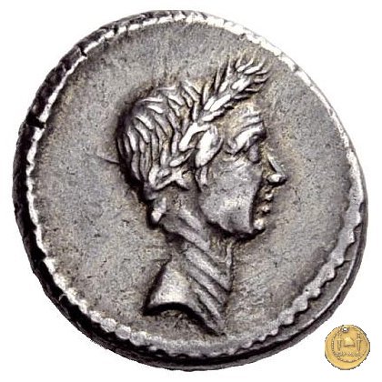 494/39 - denario L. Mussidius T.f. Longus 42 BC (Roma)