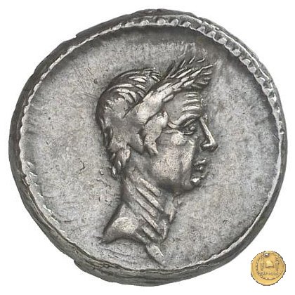 494/39 - denario L. Mussidius T.f. Longus 42 BC (Roma)