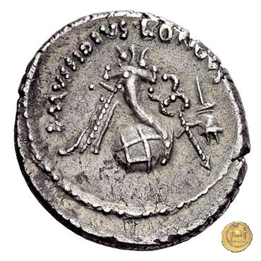 494/39 - denario L. Mussidius T.f. Longus 42 BC (Roma)