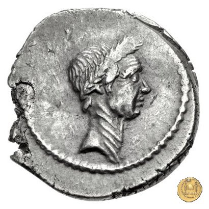 494/39 - denario L. Mussidius T.f. Longus 42 BC (Roma)