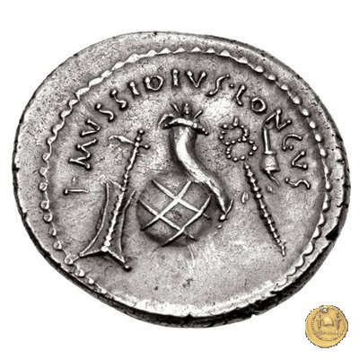 494/39 - denario L. Mussidius T.f. Longus 42 BC (Roma)