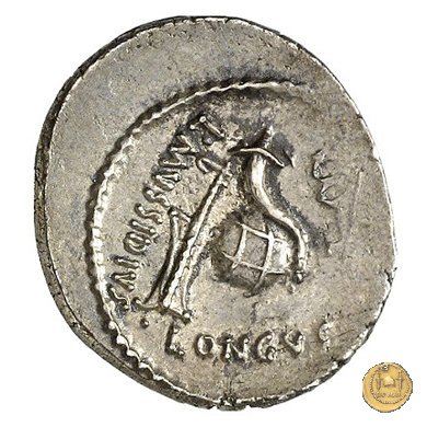 494/39 - denario L. Mussidius T.f. Longus 42 BC (Roma)