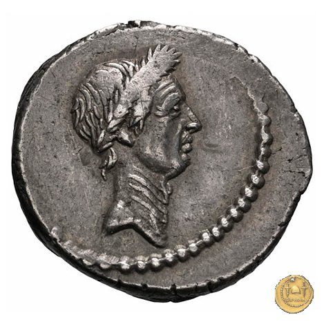 494/39 - denario L. Mussidius T.f. Longus 42 BC (Roma)