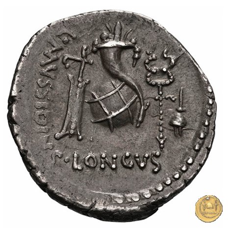 494/39 - denario L. Mussidius T.f. Longus 42 BC (Roma)