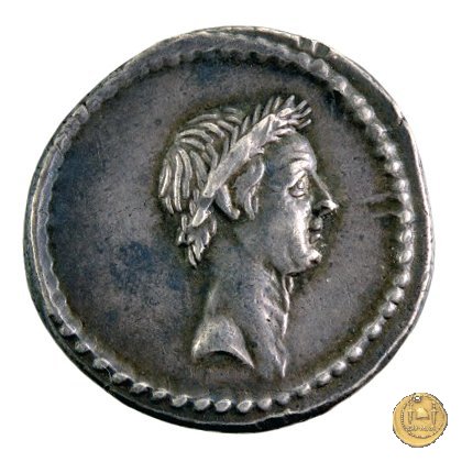 494/39 - denario L. Mussidius T.f. Longus 42 BC (Roma)