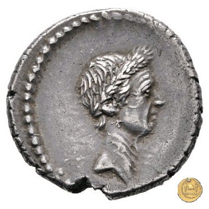494/39 - denario L. Mussidius T.f. Longus 42 BC (Roma)