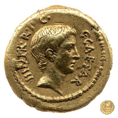 494/3 - aureo C. Iulius Caesar Octavianus / L. Livineius Regulus 42 BC (Roma)