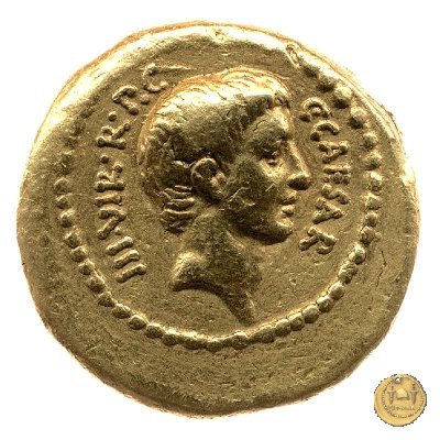 494/3 - aureo C. Iulius Caesar Octavianus / L. Livineius Regulus 42 BC (Roma)