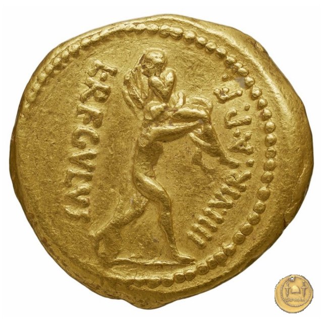 494/3 - aureo C. Iulius Caesar Octavianus / L. Livineius Regulus 42 BC (Roma)