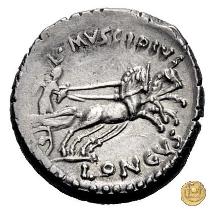 494/40 - denario L. Mussidius T.f. Longus 42 BC (Roma)