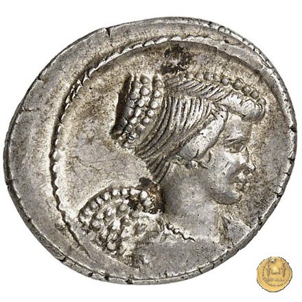 494/40 - denario L. Mussidius T.f. Longus 42 BC (Roma)