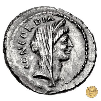 494/41 - denario L. Mussidius T.f. Longus 42 BC (Roma)