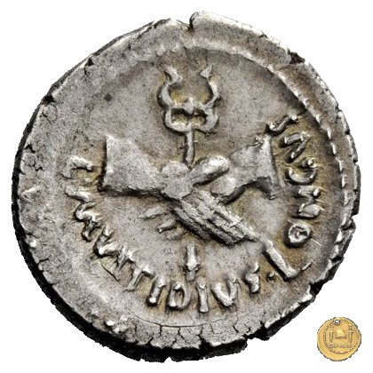 494/41 - denario L. Mussidius T.f. Longus 42 BC (Roma)