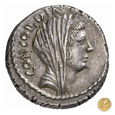 494/42 - denario L. Mussidius T.f. Longus 42 BC (Roma)