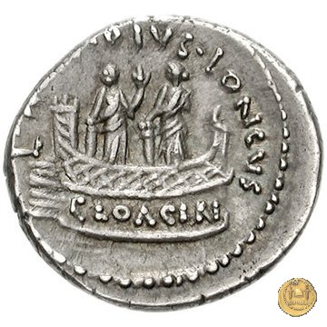 494/42 - denario L. Mussidius T.f. Longus 42 BC (Roma)