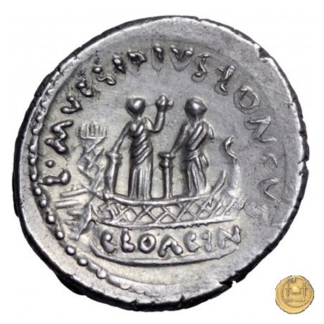 494/42 - denario L. Mussidius T.f. Longus 42 BC (Roma)