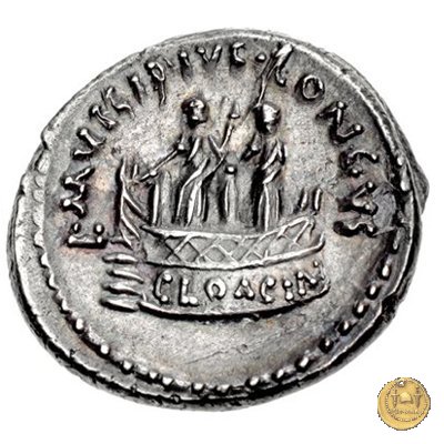 494/42 - denario L. Mussidius T.f. Longus 42 BC (Roma)