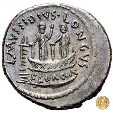 494/42 - denario L. Mussidius T.f. Longus 42 BC (Roma)