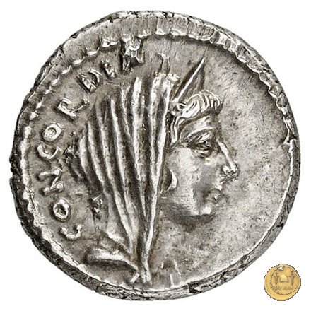 494/42 - denario L. Mussidius T.f. Longus 42 BC (Roma)