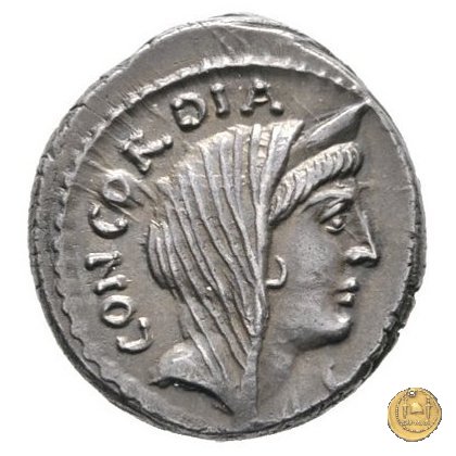 494/42 - denario L. Mussidius T.f. Longus 42 BC (Roma)