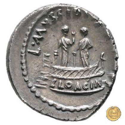 494/42 - denario L. Mussidius T.f. Longus 42 BC (Roma)