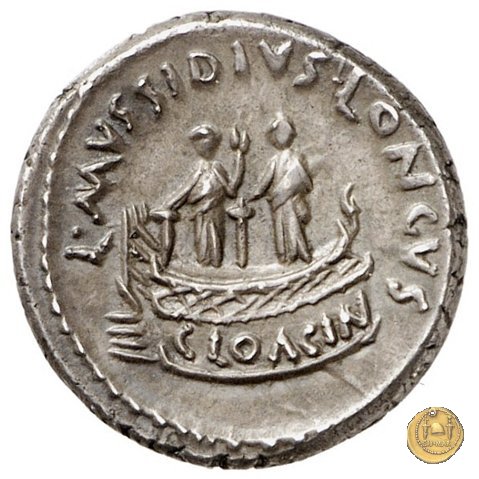 494/42 - denario L. Mussidius T.f. Longus 42 BC (Roma)