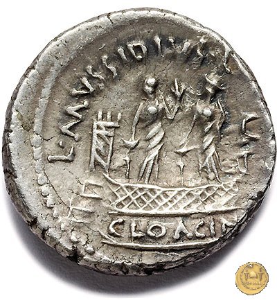 494/43 - denario L. Mussidius T.f. Longus 42 BC (Roma)