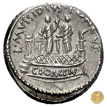 494/43 - denario L. Mussidius T.f. Longus 42 BC (Roma)