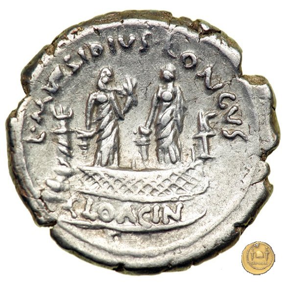 494/43 - denario L. Mussidius T.f. Longus 42 BC (Roma)