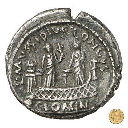 494/43 - denario L. Mussidius T.f. Longus 42 BC (Roma)