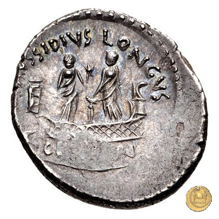 494/43 - denario L. Mussidius T.f. Longus 42 BC (Roma)