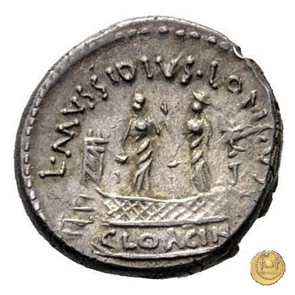 494/43 - denario L. Mussidius T.f. Longus 42 BC (Roma)