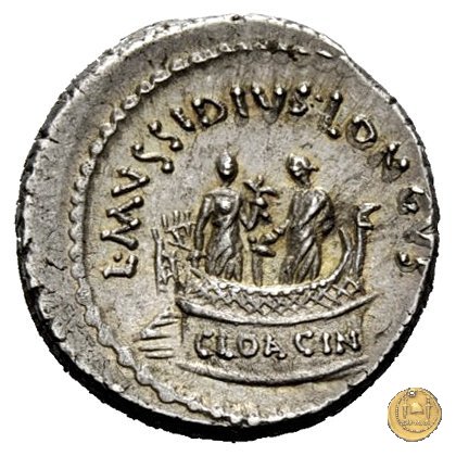 494/43 - denario L. Mussidius T.f. Longus 42 BC (Roma)