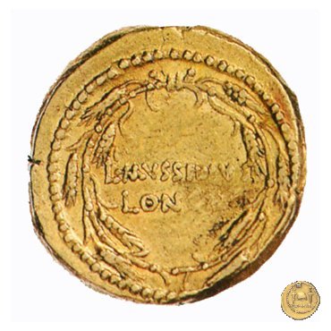 494/44 - aureo L. Mussidius T.f. Longus 42 BC (Roma)