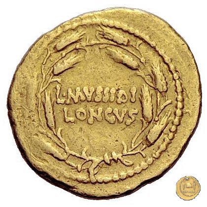 494/45 - aureo L. Mussidius T.f. Longus 42 BC (Roma)