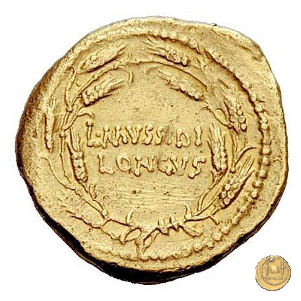 494/45 - aureo L. Mussidius T.f. Longus 42 BC (Roma)