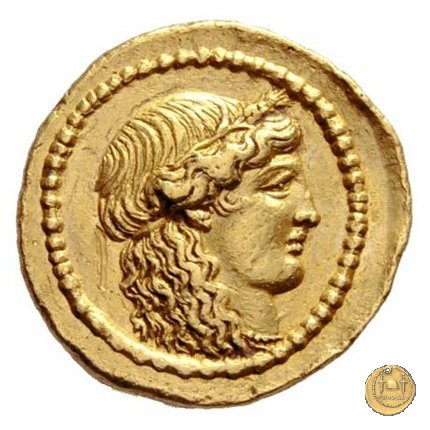 494/45 - aureo L. Mussidius T.f. Longus 42 BC (Roma)